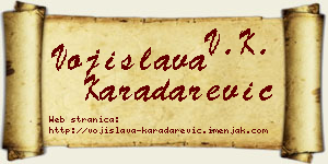 Vojislava Karadarević vizit kartica